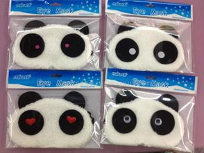 廠家直供卡通熊貓眼罩，義烏國際商貿(mào)城長期熱銷